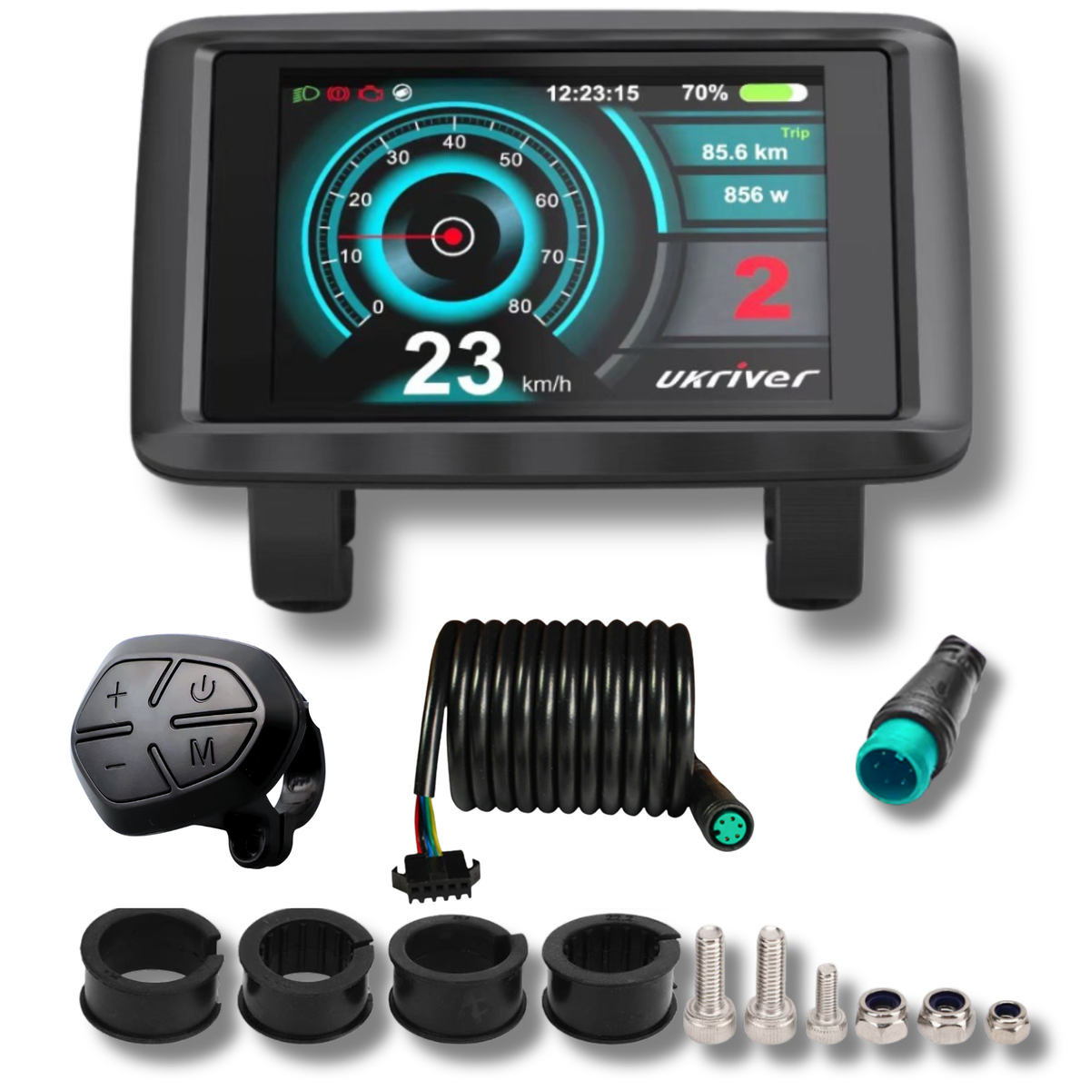 UKC1+ E-Bike Display 24V–72V – 3.5" Full Colour LCD | OMD Compatible