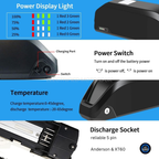 48V 13Ah 30A E-Bike Lithium Iron DownTube Hailong Poly 6 Battery Anderson XT60 UK 2A Charger