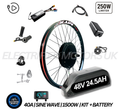 1500W E-Bike Conversion Kit 48V Cassette Rear Wheel 48V 24.5Ah Battery, Colour Display, MTX39 Rim, Fits 1–11 Speed Cassettes | High-Torque Electric Bike Kit