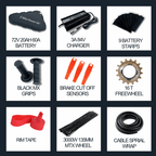 3000W E-Bike Conversion Kit | 72V 60/80A Sine Wave Controller | High-Torque Rear Wheel (26″ / 27.5″ / 29″) | 135 mm Dropout | Single-Speed Electric Bike Kit