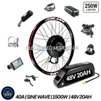 1500W E-Bike Conversion Kit Samsung 48V 20AH Battery SW900 Display Original MTX39 Rim Rear Wheel 7 Speed