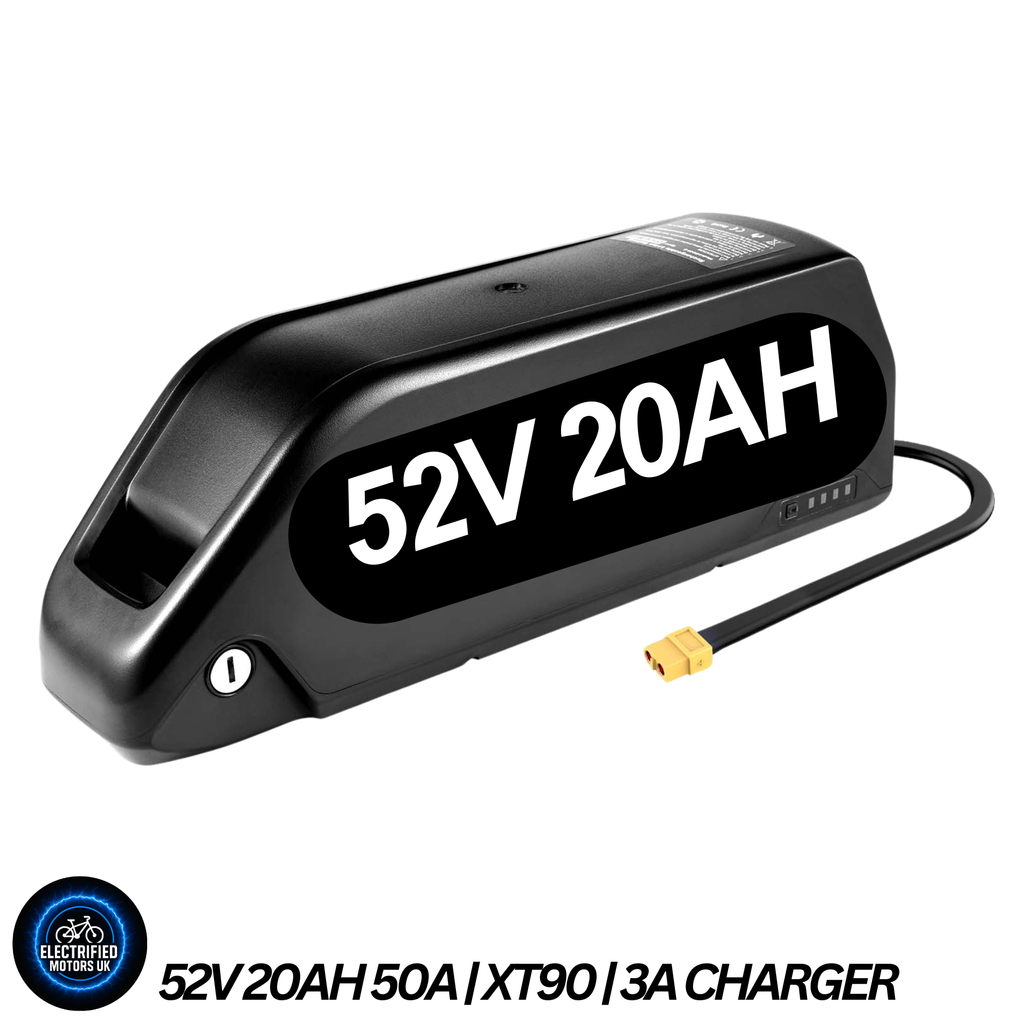 Samsung 52V 20Ah Ebike Battery 50A BMS 21700 Cells XT90 Base 4 Slot + Charger Electric Bicycle 200W-2000W UK