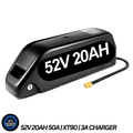 Samsung 52V 20Ah Ebike Battery 50A BMS 21700 Cells XT90 Base 4 Slot + Charger Electric Bicycle 200W-2000W UK