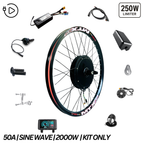 The Ultimate Electric 2000W 52V 50A 20AH E Bike Conversion Kit {Uk Road Legal Limiter}