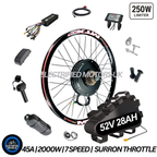 The Ultimate Electric 2000W 52V Rear Wheel EBike Conversion Kit Original MTX39 Rim High Torque Motor