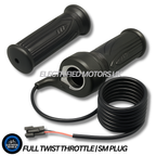Full Twist Throttle Electric Scooter E Bike Right Hand SM Plug 12V to 72V 22mm