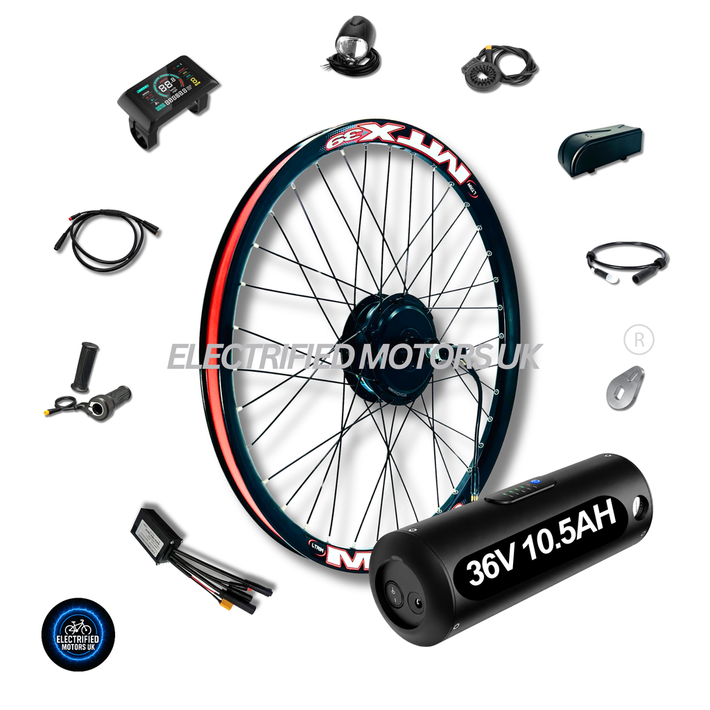 Ultimate MTX 250W E Bike Conversion Kit Cassette 7-11 Speed Rear Wheel LG 36V 10.5AH | 7AH | 48V