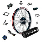 Ultimate MTX 250W E Bike Conversion Kit Cassette 7-11 Speed Rear Wheel LG 36V 10.5AH | 7AH | 48V