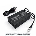 52V (58.8V) Fan Cooled Battery Charger 14s 4A 3 Pin XLR Li-ion UK Plug SJT-600E