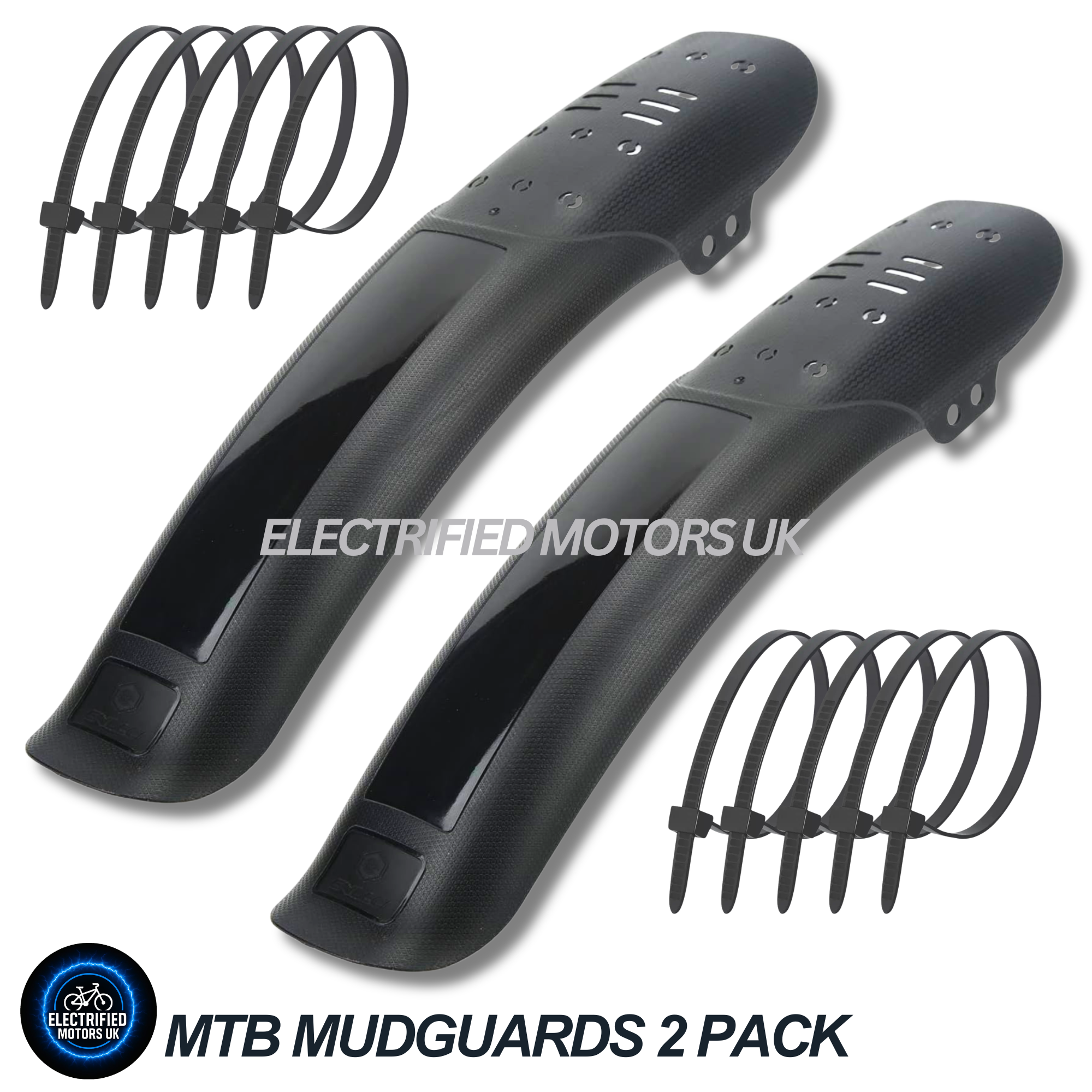 MTB Mudguards Front Rear 2 Pack Mudhugger Fender Universal Fit 26″ 27.5″ 29″