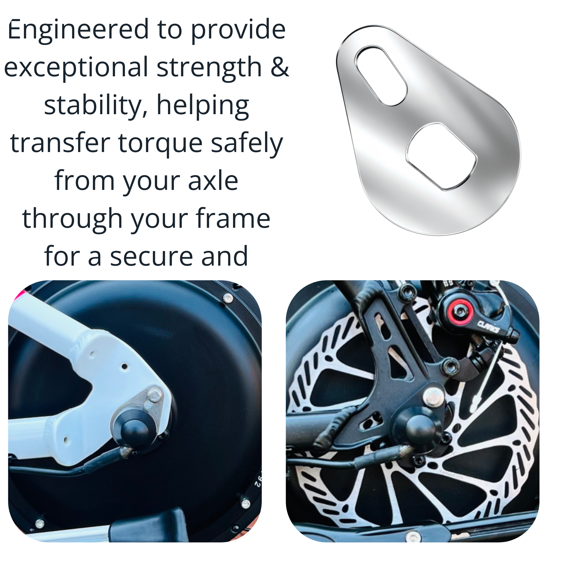 E Bike Torque Arm Set Fit Rear Motor M12 M14 M16 Axle UK Universal High Strength Carrera, Trek, Voodoo, Boardman.