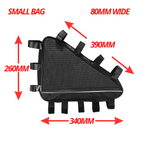 Ebike Triangle Battery Storage Bag 36V 48V 52V 60V 72V Small Medium Large Water Resistant High Quality Oxford Cloth