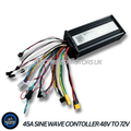 Sine Wave E Bike Controller ESC In Black 1000W 2000W 3000W 45 Amp Suits 48V 52V 60V 72V Batteries