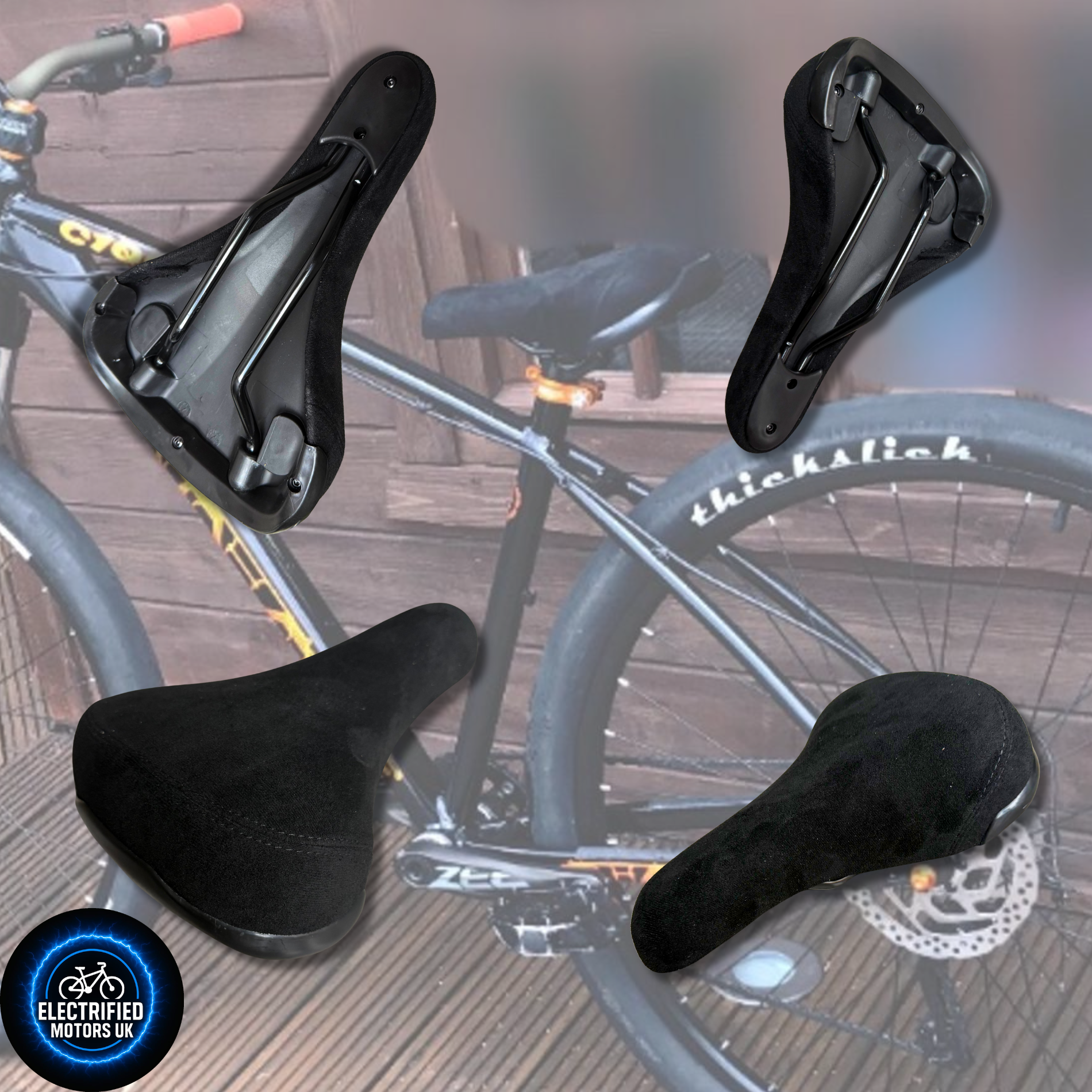 Bicycle Saddle Seat Suede Wheelie Seat Bike MTB BMX Life Ebike Strong Durable