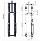 KKE Front Suspension Forks 26 27.5 29 Inch MTB Sur-ron Stealth Bomber Bike Forks