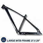 MTB Aluminum Frame Size Medium Large Gloss Black 26″ 27.5″ 29″ Wheel Size Trek Style