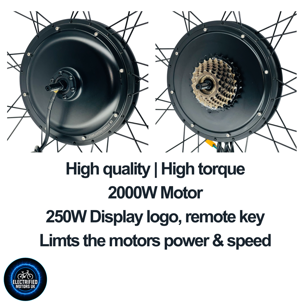 The Ultimate Electric 2000W 52V Rear Wheel EBike Conversion Kit Original MTX39 Rim High Torque Motor