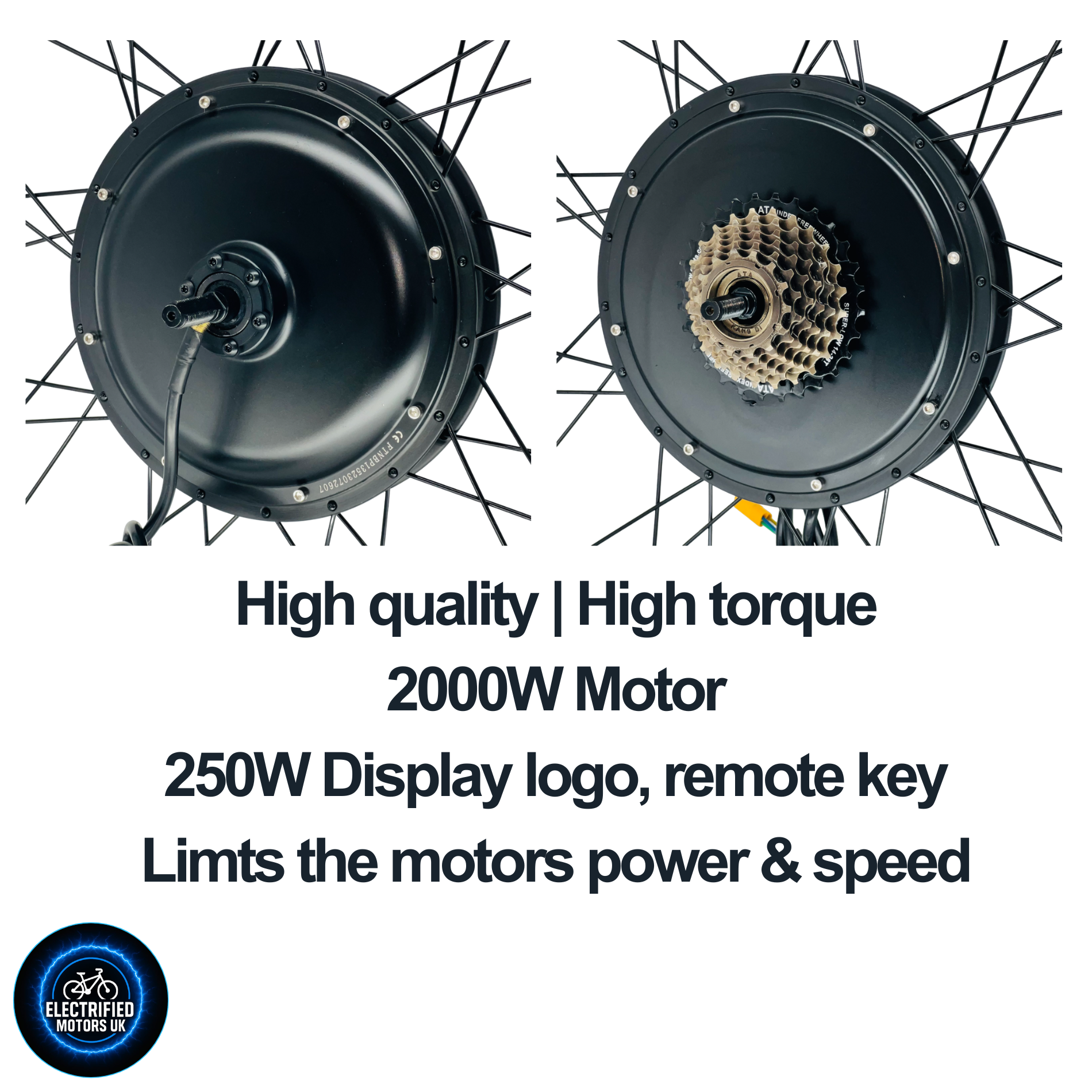 The Ultimate Electric 2000W 52V Rear Wheel EBike Conversion Kit Original MTX39 Rim High Torque Motor