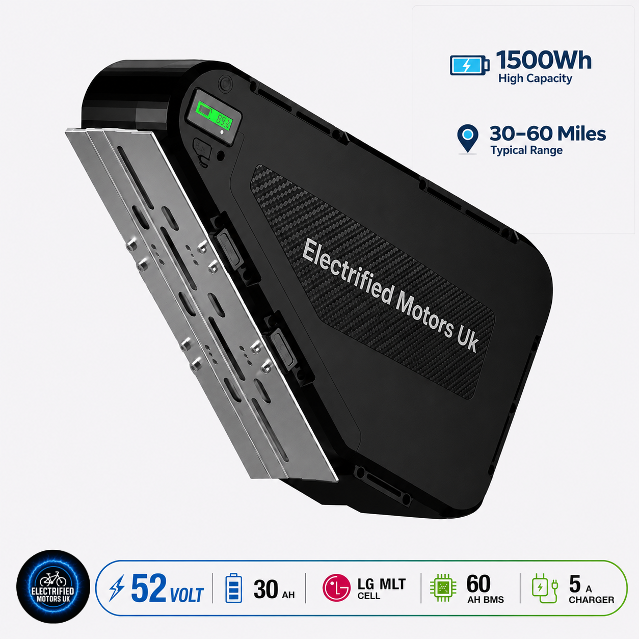 The Ultimate Electric 2000W 52V 50A 30AH E Bike Conversion Kit {Uk Road Legal Limiter}