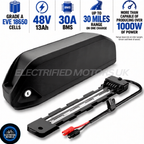 48V 13Ah 30A E-Bike Lithium Iron DownTube Hailong Poly 6 Battery Anderson XT60 UK 2A Charger