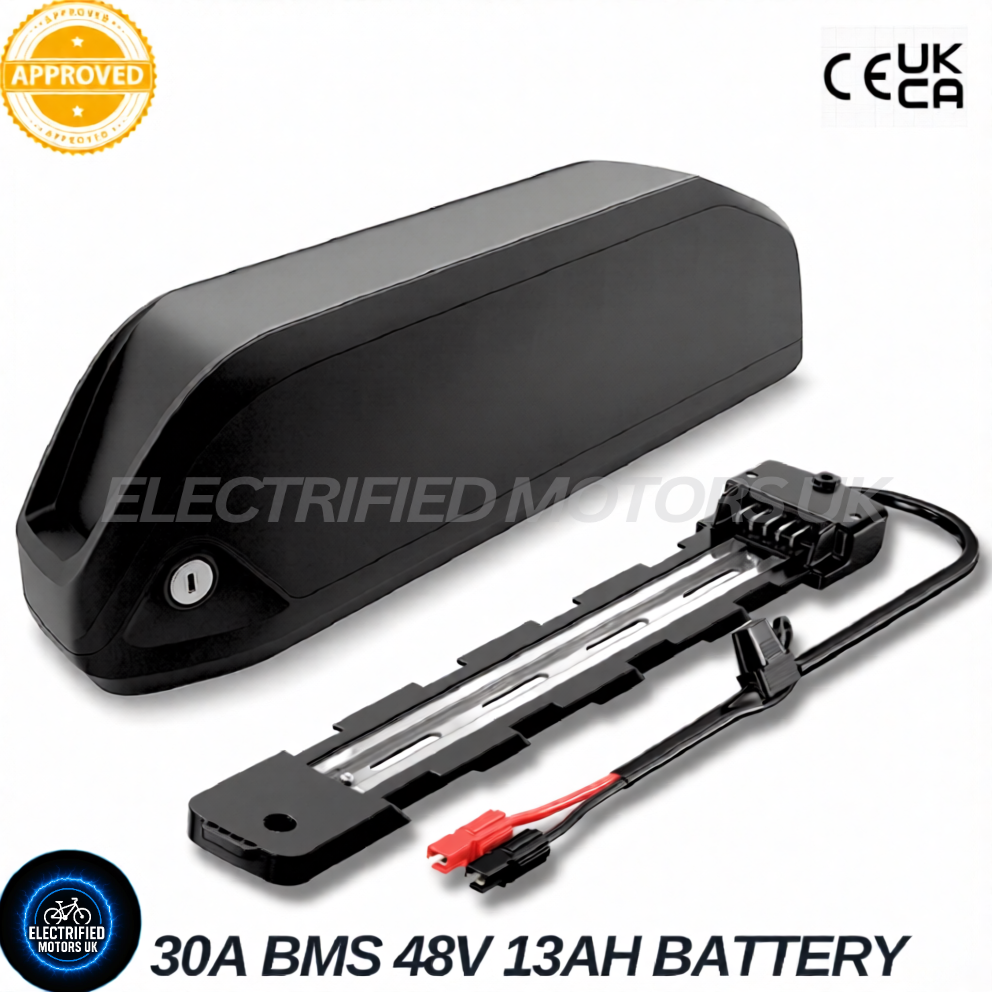 48V 13Ah 30A E-Bike Lithium Iron DownTube Hailong Poly 6 Battery Anderson XT60 UK 2A Charger