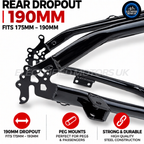 Custom Steel Fat E-Bike Frame Full Suspension 20″ x 4″ Fat Tyre Electric Bike Frame Super73 Style Conversion Build Frame