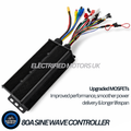 80A High Power Sine Wave E-Bike Controller 48V–72V – XT90 XT150