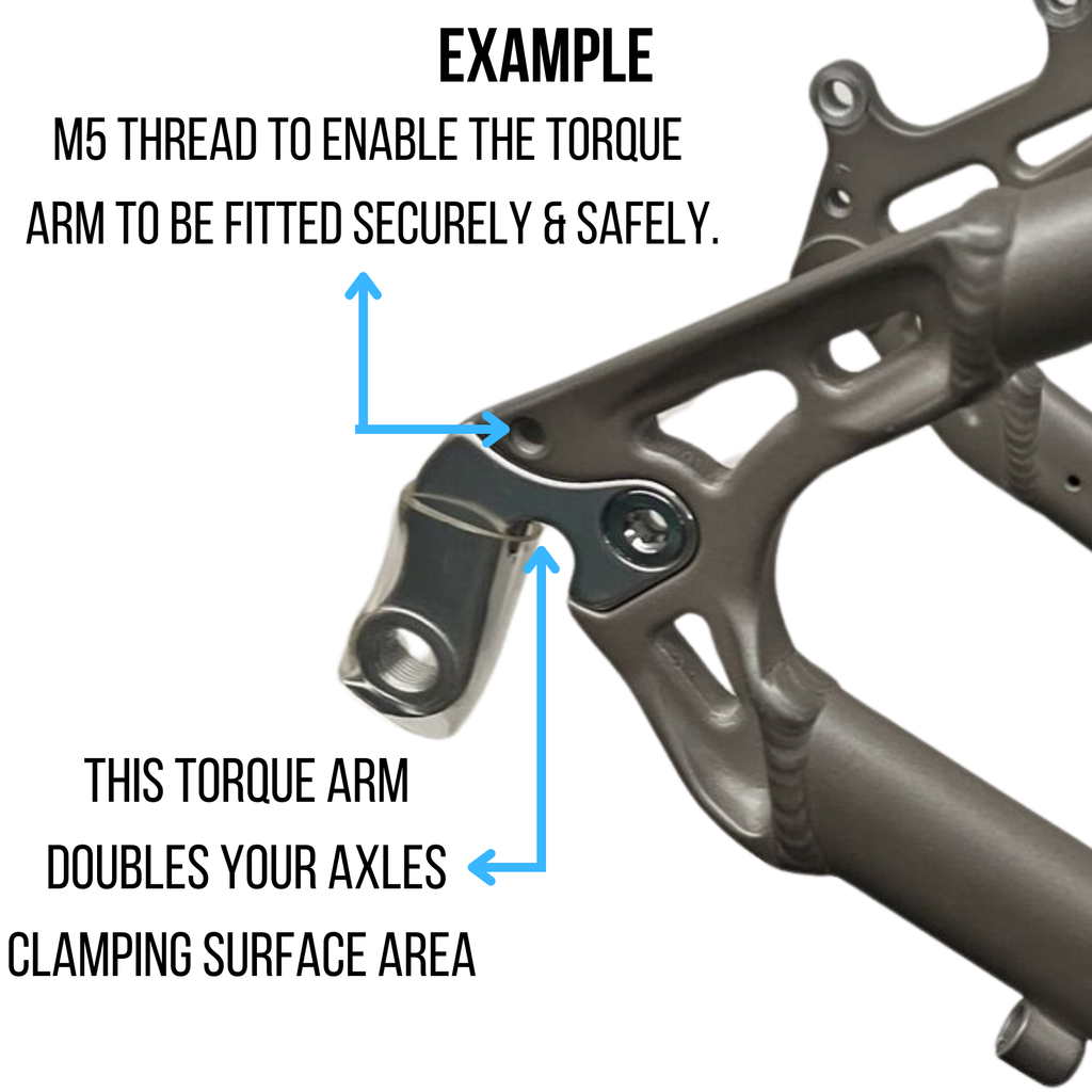 E Bike Torque Arm Set Fit Rear Motor M12 M14 M16 Axle UK Universal High Strength Carrera, Trek, Voodoo, Boardman.