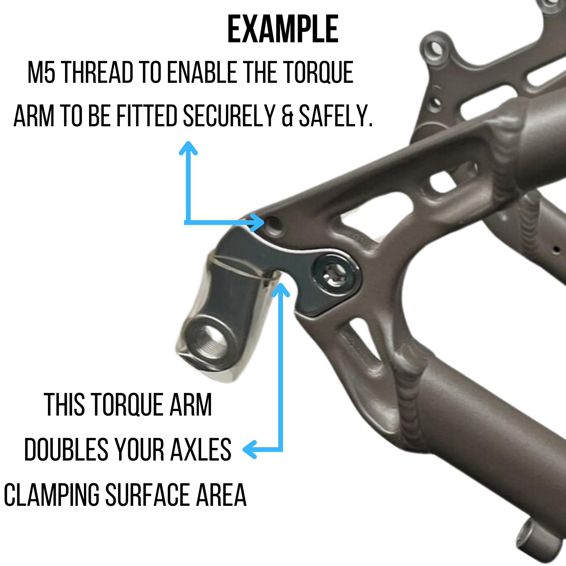 E Bike Torque Arm Set Fit Rear Motor M12 M14 M16 Axle UK Universal High Strength Carrera, Trek, Voodoo, Boardman.
