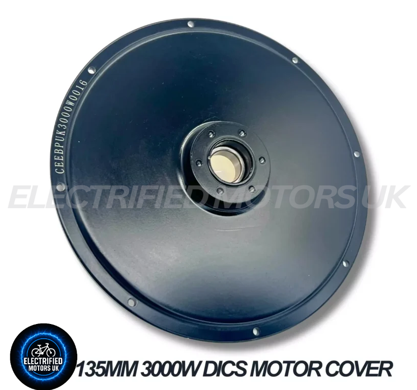 3000W Motor Side Cover Plate Freewheel & Brake Side 17mm & 22mm Bearing Black