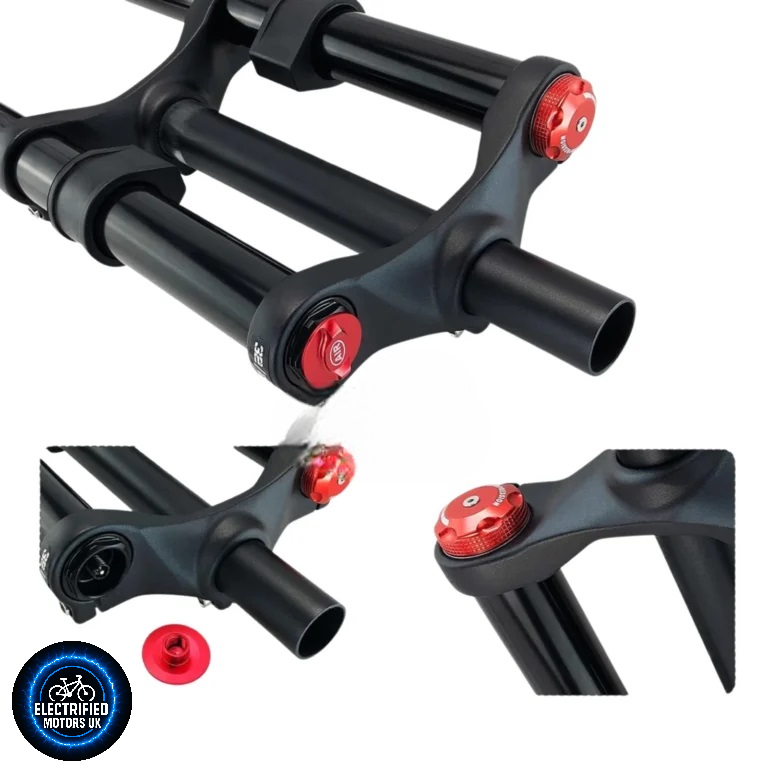 MTB Triple Clamp AIR Coil Forks E Bike 180MM Travel 100MM QR Axle Quality 29″