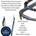 Heavy Duty Universal Torque Arm 6mm Thick Stainless Steel M12 M14 Axle Fitment