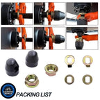 E Bike Hub Motor Axle M14 Lock Flange Nut Washer Spacer Nut Cover Hall Kits Set